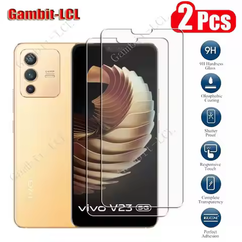 2Pcs Original Protective Tempered Glass For Vivo V23 5G V2130 S12 V2162A 6.44" VivoV23 Screen Protec