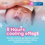 EVIN Fever Cooling Patch Fever Cooling Gel Patch Cool Fever Patch Migraine Headache Pad Cooling Pad 