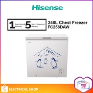Hisense 248L FC258DAW Chest Freezer ( 5 star ) Fridge or Freezer refrigerator Replace FC256D4BWP Pet