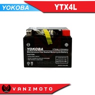 Yokoba YTX4L / YTX4L-BS (YTZ4V, MF4L-B, GTZ5S, XLTZ4) Motorcycle Battery (INDONESIA) best for Yamaha