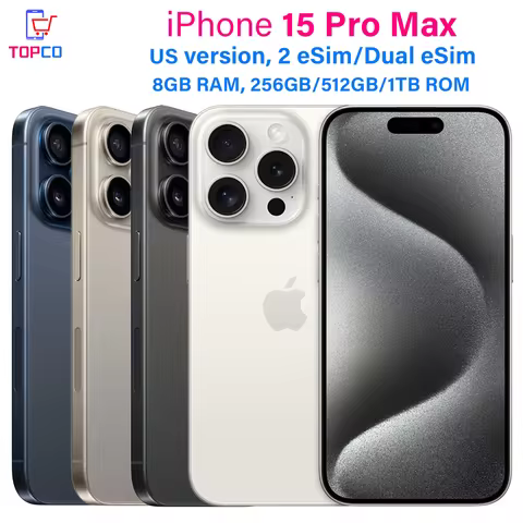iPhone 15 Pro Max A2849 256GB 512GB 1TB 5G A17 Pro Dual eSIM 6.7" Genuine LTPO Super Retina XDR OLED