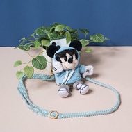 (旅遊必備)米奇絨毛公仔手機背夾+環保袋(出遊必備)