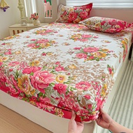 小清新印花床笠单件单人双人床罩床单防尘保护床套隔脏透气罩Small fresh print bed hat single-piece double bedspread20260315