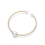 Natural Freshwater Pearl 14K Gold Injection Bracelet Retro Simple Gold Bracelet