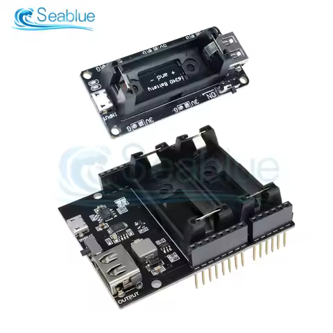 ESP8266 ESP32 Power Supply Rechargeable Dual 16340 Lithium Battery Charger Shield Module Dual Output