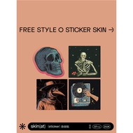 SkinAT Dark Skull Sticker Gothic Style Sticker Punk Style Sticker Modern Art Sticker Street Sticker 