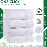 White Towels | Face Hand Gym Bath Towel 70x140cm | 400g 550g 600g | Hotel Airbnb Cotton Towels