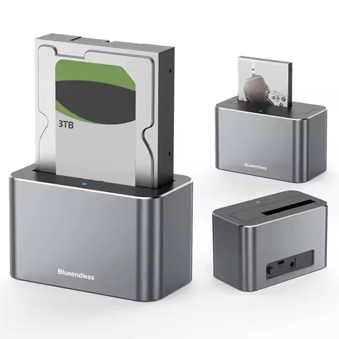 Hard Drive Dock USB3.0 To SATA External Hard Drive Docking Station 5Gbps Support Up To 20TB for 2.5/