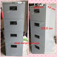 Filling Cabinet 4 laci Brother bekas Filing Kabinet Lemari besi arsip