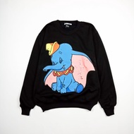 sweater zara mickey minie mouse / baju hangat mickey / atasan crewneck - dumbo clasic l