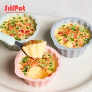 韓國 SILIPOT - 鉑金矽膠28ml烘焙模具(S) 6入(可製作 副食品 布丁 果凍 杯子蛋糕 )-冷灰