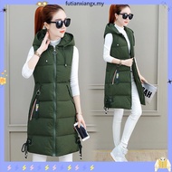 Hitchie -10Deg Women Sleeveless Padded Winter Down Jacket Woman Fleece Baju Sejuk Tebal Parka Korean