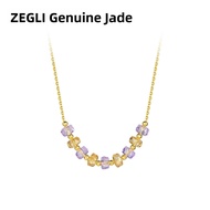 zengliu | Colorful Dopamine Necklace with Iridescent Purple Beads