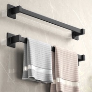 Towel rack, non perforated bathroom towel, towel rack, bathroom storage rack, wall mounted single pole towel rod