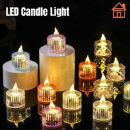 Random Christmas LED Candle Decorative Lamp Gifts / Delicate Reflective Electronic Candles Lights Decor