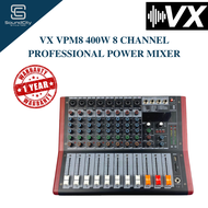 VX VPM8 400W 8 Channel Professional Power Mixer