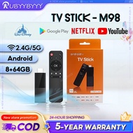 M98 Video Stick Android TV Stick 4K 8+64G Portable Control Streaming Device Home Office