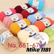 Milk Cotton (5ply) (50g) Yarns Benang Kait Beg Crochet yarn Milk Cotton 5 Strands Baby Fleece Line