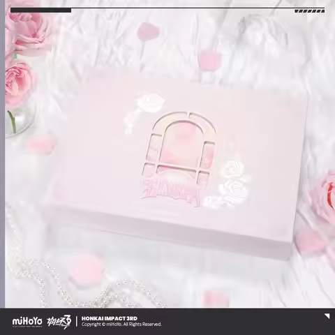 miHoYo Game Official Honkai Impact 3rd Elysia Theme Gift Box Anime Badge Laser Ticket Greeting Card 