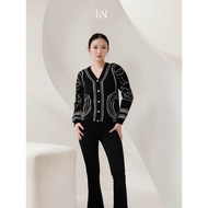 KUKAI | Aldea Cardigan - Women's Knit Cardigan - Casual Cardigan - Polka Dot Cardigan - Cardigan Wom