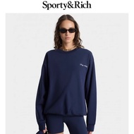 Sporty & Rich men's and women's same casual crew neck printed logo sweater