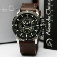 Jam Tangan Pria Alexandre Christie AC6416 / AC 6416 Silver Black Brown