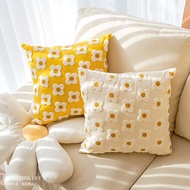 〖 Apr.New Arrivals 〗 INS Style Embroidered Flower Pillow Pillowcase Cotton Sofa Pillow Cushion Pillo