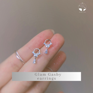 [พร้อมส่ง]MNL💗ต่างหูเงินแท้ ฝังเพชร GLAM GASBY เพชรโมซาไนต์ เม็ดใหญ่ ต่างหูผู้หญิง ต่างหูเพชร ต่างหู