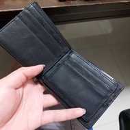 John Langford Wallet bifold waller black leather 9cm x 11cm