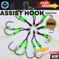 【Assist hook】Double Assist Hooks/ Jigging Hooks/ Mata Kail Micro jig Slow Jig Fast Jig/fishing hook