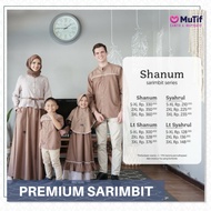 Baju Couple Keluarga Lebaran 2023 Series SHANUM SYAHRUL BROWN by MUTIF