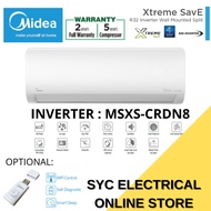 MIDEA R32 IONIZER INVERTER MSXS XTREME SAVE SERIES AIR CONDITIONER (1.0HP-2.5HP) (MSXS-CRDN8)