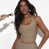 Bandage Halter Contour Top Sexy Going Out Holiday