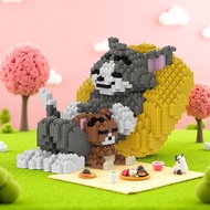 Compatible Lego Building Blocks Cat and Mouse Tom Jerry Assembled Toy Ornaments Boys Girls Children 