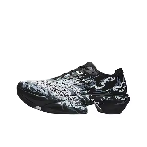 ANTA C10 2 Running Shoes Men's Low Top Basic Black/Papyrus White/Iron Ore Gray 112635576-1