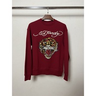 ED Hardy Streetwear - Casual Tiger Print Sweatshirt & Pants Set for Men & Women