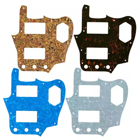 Pleroo 10 Screw Holes Guitar Pickguard Suit For Fender American Standard Vintage Jaguar With PAF Hum