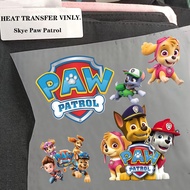 Skye Paw Patrol Cartoon Stickers Cold Tear Heat Tearing Sticker DIY Waterproof Ironing for Tshirt Dress Clothes Outfit