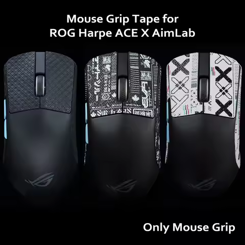 BTL Mouse Grip Tape Skate Lizard Skin Sticker For ROG Harpe ACE X AimLab Non Slip Suck Sweat Pre Cut
