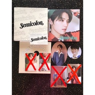 (sharing) Official Mingyu Jun Woozi Dino Dk Hosi Album Seventeen Semicolon Postcard