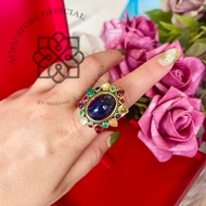 💥แหวนพลอยไพลินนพเก้า อัญมณีพลอยแท้เครื่องประดับคัดน้ำพลอยพิเศษ สินค้างานฝีมือ ตัวเรือนเงินแท้92.5% ถ