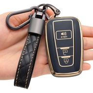 for Toyota Key Fob Cover with Keychain Soft TPU Full Protection Key Case Shell Compatible with 2018-