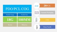 PDO thread Minerva 100% Original PDO/PCL Threadlift cog 18g 100mm face care skin thread Cog 20pc/pac