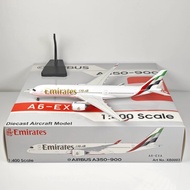 Aviation 1: 400 Emirates A350-900 A6-EXA Alloy Airplane Model