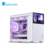 JONSBO 喬思伯 D31 Mesh SC(螢幕版) 白 玻璃透側機殼 (M-ATX/Type-C/8吋LCD/顯卡400mm/塔散168mm)