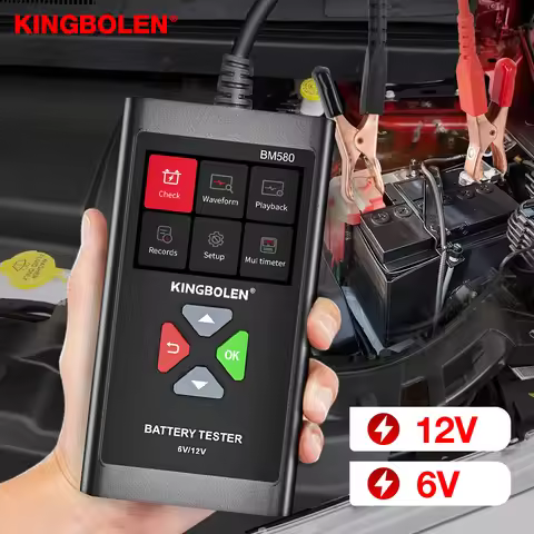 KINGBOLEN BM580 Car Battery Tester 12V 6V CCA Circut Tester Cranking Test Charging Tool BM550 Automo