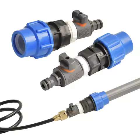 Quick Connect Adapters, Suitable for O.D 25mm 32mm PVC PE Pipe to 16mm Nipple Fittings in Irrigation