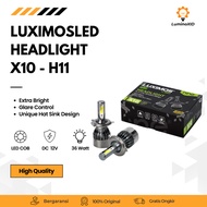 2 PCS 72W Super Bright LED Car Fog Lamps H11 HB4 72W 3 Colors White Yellow Blue X10 LUXIMOS