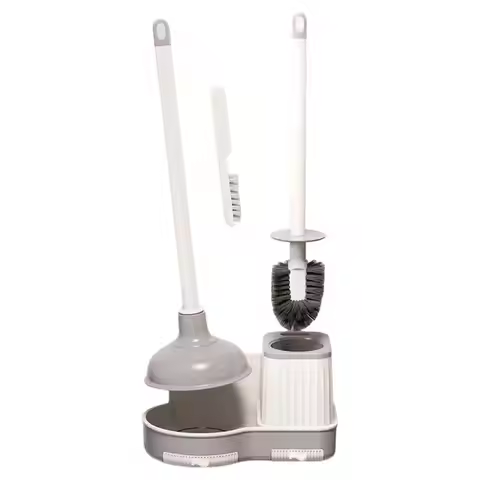 Toilet Plunger And Brush Set Bathroom Toilet Brush Set With Holder For Bowl Cleaning Toilet Brush Pl