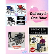 Same Day Delivery Within One Hour Fully Assembled Foldable Lightweight Compact Wheelchair Pushchair 